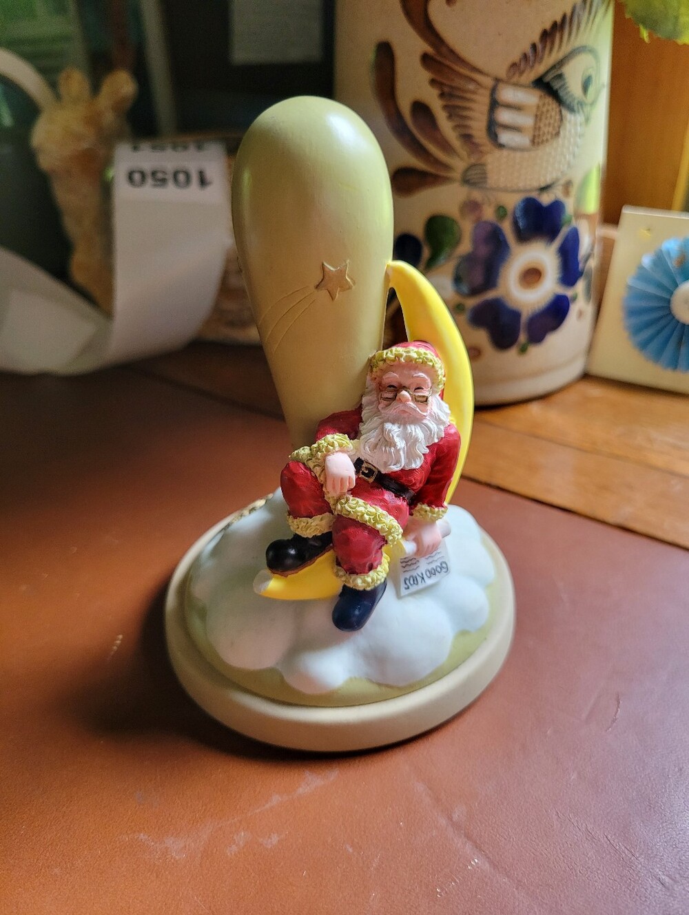 1999 Brown Bag Cookie Art Santa Moon No 55 Stamp Press Mold Christmas Bakeware